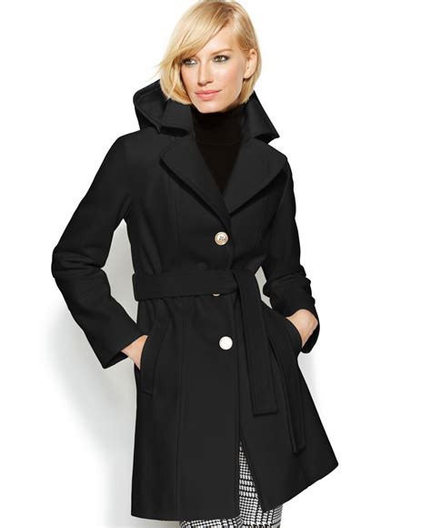 michael kors coat white|michael kors black wool coat.